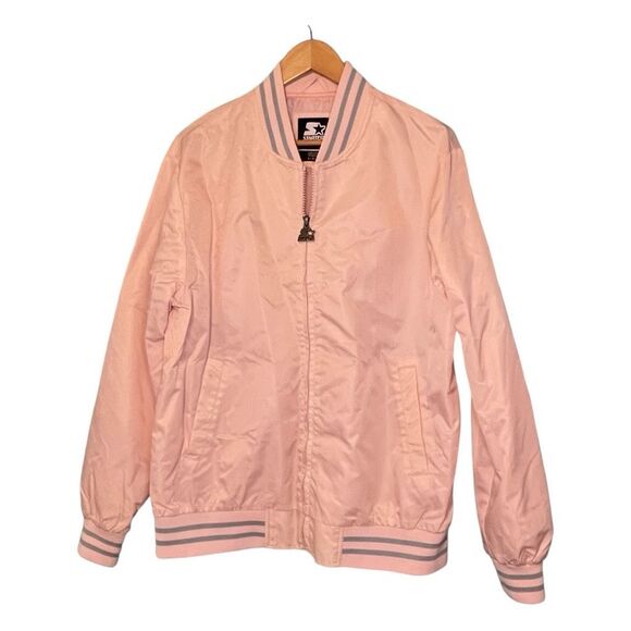 STARTER Jackets & Blazers - Starter Black Label Pink Nylon Bomber Jacket L